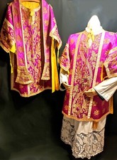 Very rare museum pink dalmatics from the 19th century dalmatic chasuble stole picture
