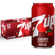 7UP Cherry Flavored Soda, 12 fl oz cans, 12 pack 12 Fl Oz (Pack of 12) picture