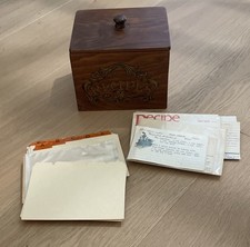 Vintage Recipe Box With Lid (2 Compartments) -With Over 20 Vintage Recipes- picture