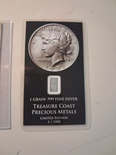 🌙SLING'S 🪙 RARE 1830 Promissory Note Plus 1Grain SILVER Bar TREASURE COAST  picture
