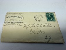 1875 True Democratic Banner Morristown NJ Letter Mrs L C Vogt Cover  picture