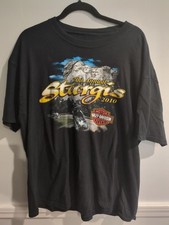 Harley-Davidson 70th Annual Sturgis 2010 Mount Rushmore T-Shirt Black BEEFY picture