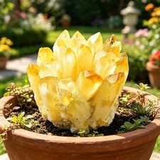 300-400g Rare Raw Citrine Quartz Crystal Cluster Yellow Crystal Wealth Decor picture