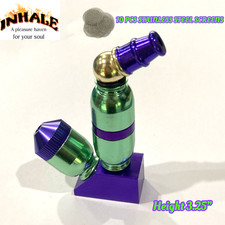 INHALE® Standing Up Big chambre Tobacco Smoking metal hand Pipe picture