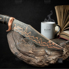 Premim Quality Copper Damascus Fixed Blade Bowie Knife 12