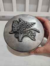 Vintage Metzke Pewter Butterfly Tin 5