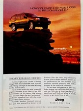 1996 Jeep Grand Cherokee Print Ad 4x4 Most Powerful Engine picture