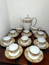 Vintage Trahl Medea 9705 Porcelain Tea Set 19 Pc Gold Flor picture