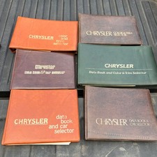 Vintage Lot of 6 Chrysler Automotive Data Books Car Selector Color Trim 1970s 80 picture