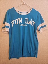 Disney Parks Fun Day Walt Disney World Blue T-shirt Womens Medium Poly BLEND picture