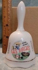Vintage PORCELAIN BELL SOUVENIR OF LAS VEGAS NEVADA picture