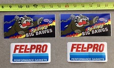 4 Fel-Pro Gaskets Federal Mogul Drag Racing authentic original decals stickers picture