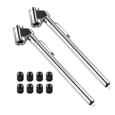Pencil Tire Pressure Gauge Dual Head 10-120PSI Silver 2 Pack Heavy-Duty picture
