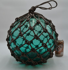 VINTAGE GLASS FISHING FLOAT IN TURQUOISE picture