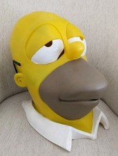 Homer Simpson Full Head Rubber Halloween Mask 1999 Fox Matt Groening Simpsons picture