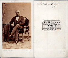 Disdéri, Paris, Ferdinand de Lesseps, French diplomat and entrepreneur, circa picture