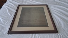 CONGRESs OF THE UNITED STATES MARCH 4, 1789 ~ SIGNED JOHN ADAMS 19X22 picture