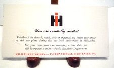 Vtg c1959 ad Blotter International Harvester,  Milwaukee WI - 50th Anniversary picture
