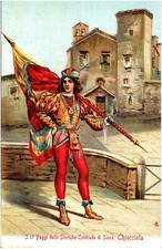 Pages of the Historic Districts of Siena Italy Chiocciola Flag 1900s Postcard picture