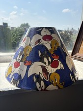 Lot of 2 New Deadstock 1997 Warner Bros Looney Tunes Tweety Bird Lampshades 15in picture