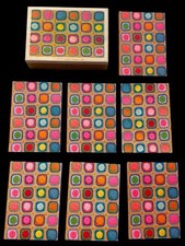 UNUSED SET 7 Vintage Hallmark Afghan Crochet Granny Square Blank Greeting Cards picture