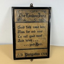 THE LONDON INN Paignton Est. 1769 Framed 11 x 8
