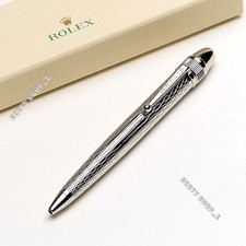 Rolex Elegant Silver Ballpoint Pen Luxury Executive VIP Gift Box Rare picture