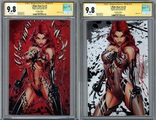 I MAKE BOYS CRY #1/#2 SET CGC 9.8 SS SIGNED JAMIE TYNDALL VIRGIN EDITION A/B picture