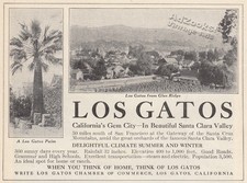 1912 Los Gatos California Print Ad – Cool Palm & View from Glen Ridge Pix picture