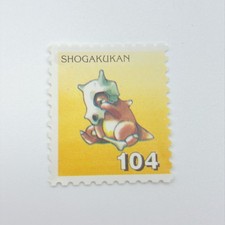 Pokemon Stamp Style Cubone Shogakukan Mini Card Vintage No.104 Retro Japan picture