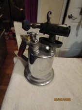 Antique Clayton Lambert Detroit USA Blow Torch Nov 1921 Brass Chrome Cylindrical picture