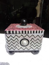 Fabulous Vintage Rokoko 1993 Memphis Abstract Post Modern /Art Deco Lidded Box picture