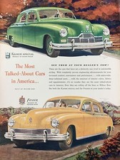 Vintage 1946 Kaiser-Fraser print ad. The Most Talked About Cars In America picture