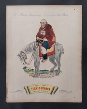 1950s Fernet Branca Argentina Ad El Mendigo Horse Latin American Folk Art Bar picture