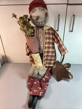PATRICIA HUGHEY FOLK ART, TWENTY FOUR INCHES TALL. SMILIE FACE.(S1220) picture