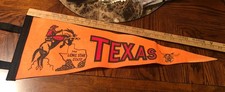 VINTAGE 50s Pendant TEXAS The Lone Star State / Long Horn/Bronco Horse  picture
