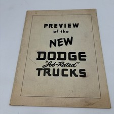 1948 Dodge Job-Rated Trucks Preview Sales Brochure Original 20 Pages picture
