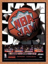 1993 NBA Jam SNES Original Advertisement / Retro Wall Art v7 picture