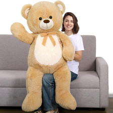 4.3 Feet Giant Teddy Bear, Large Stuffed Animals 52 Inches with White picture