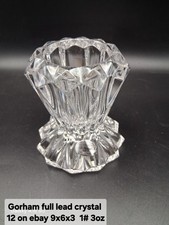 Candle Holder Full Lead Crystal By Gorham picture