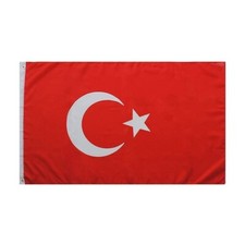 Turkey Flag 3'x5' Brass Grommets picture