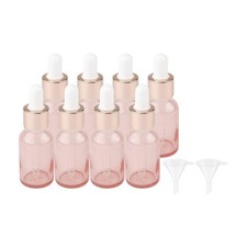 Kesell 8-Pack 15ml Pink Glass Dropper Bottles with Rose-Gold Caps 15ml-8pcs picture