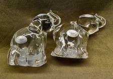 MCM Pair If GORHAM Crystal Glass Elephant Salt & Pepper Shakers picture