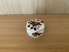 Royal Worcester Palissy Lidded Trinket Box Gold & Florals Made in England picture