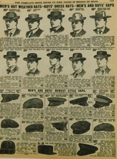 Men's Hot Weather Hats Dress Sears Roebuck Vintage Advertisement Catalog Page picture