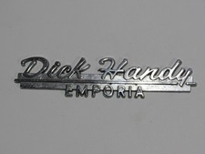 VTG Dick Handy Chevrolet-Olds Emporia Kansas Metal Dealership Badge Emblem Tag picture