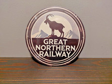 Great Northern Railway 8 x 8 inch Round Metal Sign picture