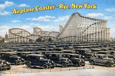 Airplane Coaster - Rye, New York Roller Coaster MODERN Postcard A67 picture