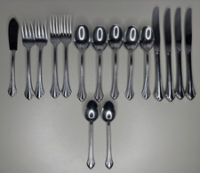 Lot of 16 ONEIDA USA Stainless BANCROFT 18/8 Fortune Shiny Forks Spoons Knives picture