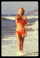 Pretty Young Woman  California Beach Blonde Swimsuit Bikini Model 35mm Slide picture